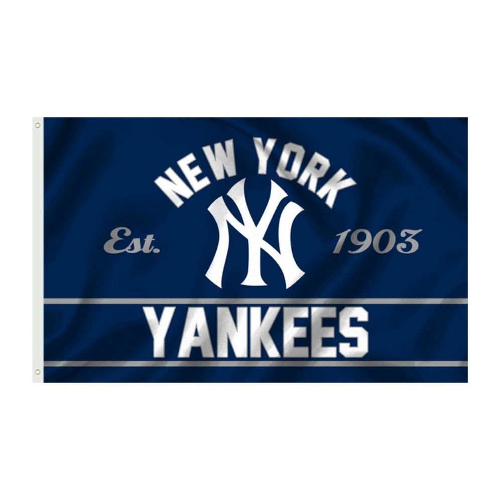 New York Yankees 3x5 Flag Navy Blue MLB Baseball Banner Est 1903 White Logo